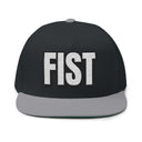 Hats One size / Black/Grey INTO: FIST Embroidered Flat Bill Cap – Kink Hat for Fisting Enthusiasts, Hardcore Players & Queer Power Play LEATHERDADDY BATOR
