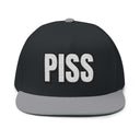 Hats One size / Black/Grey INTO: PISS Embroidered Flat Bill Cap – Kink Hat for Watersports Fetishists. LEATHERDADDY BATOR