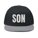 Hats One size / Black/Grey INTO: SON Embroidered Flat Bill Cap – Queer Kink Hat for Roleplayers, Chosen Family Dynamics & Submissive Energy LEATHERDADDY BATOR