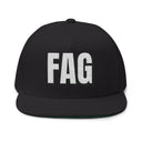Hats One size / Black INTO: FAG Embroidered Flat Bill Cap – Queer Hat for Bold Expression & Reclaimed Pride LEATHERDADDY BATOR