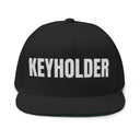 Hats One size / Black INTO: KEYHOLDER Embroidered Flat Bill Cap – Chastity Dom Hat for Bold Tops & Erotic Power Play LEATHERDADDY BATOR