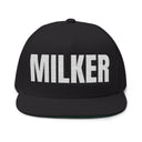 Hats One size / Black INTO: MILKER Embroidered Flat Bill Cap – Kink Hat for Edgers, JO Hypno Fans & Total Drain Addicts LEATHERDADDY BATOR