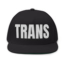 Hats One size / Black INTO: TRANS Embroidered Flat Bill Cap – Queer Hat for Trans Pride, Visibility & Power LEATHERDADDY BATOR