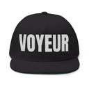 Hats One size / Black INTO: VOYEUR Embroidered Flat Bill Cap – Kink Hat for Watchers, Exhibitionists-at-Heart & Curious Perverts LEATHERDADDY BATOR