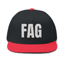 Hats One size / Black/Red INTO: FAG Embroidered Flat Bill Cap – Queer Hat for Bold Expression & Reclaimed Pride LEATHERDADDY BATOR