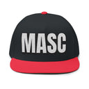 Hats One size / Black/Red INTO: MASC Embroidered Flat Bill Cap – Queer Hat for Masculine Energy, Gender Euphoria & Bold Identity LEATHERDADDY BATOR