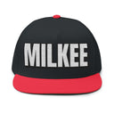 Hats One size / Black/Red INTO: MILKEE Embroidered Flat Bill Cap – Kink Hat for Edging Subs, JO Hypno Addicts & Drain Devotees LEATHERDADDY BATOR