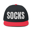 Hats One size / Black/Red INTO: SOCKS Embroidered Flat Bill Cap – Kink Hat for Sock Sniffers, Worshippers & Footwear Fetishists LEATHERDADDY BATOR