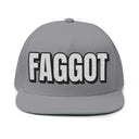 Hats One size / Grey INTO: F@GGOT Embroidered Flat Bill Cap – Bold Statement Hat for Queer Pride & Power LEATHERDADDY BATOR