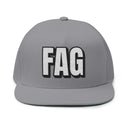 Hats One size / Grey INTO: FAG Embroidered Flat Bill Cap – Queer Hat for Bold Expression & Reclaimed Pride LEATHERDADDY BATOR