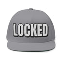 Hats One size / Grey INTO: LOCKED Embroidered Flat Bill Cap – Chastity Lifestyle Hat for Caged Subs, Kinksters & Devoted Toys LEATHERDADDY BATOR