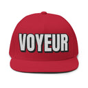 Hats One size / Red INTO: VOYEUR Embroidered Flat Bill Cap – Kink Hat for Watchers, Exhibitionists-at-Heart & Curious Perverts LEATHERDADDY BATOR