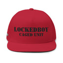 Hats One size / Red LockedBoy Caged Unit Locktober Embroidered Flat Bill Snapback Cap for chastity LEATHERDADDY BATOR