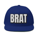Hats One size / Royal INTO: BRAT Embroidered Flat Bill Cap – Kink Hat for Teasers, Toppers-in-Training & Playfully Disobedient Subs LEATHERDADDY BATOR