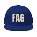 Hats One size / Royal INTO: FAG Embroidered Flat Bill Cap – Queer Hat for Bold Expression & Reclaimed Pride LEATHERDADDY BATOR