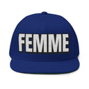 Hats One size / Royal INTO: FEMME Embroidered Flat Bill Cap – Queer Hat for Femme Identity, Power & Visibility LEATHERDADDY BATOR
