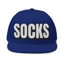 Hats One size / Royal INTO: SOCKS Embroidered Flat Bill Cap – Kink Hat for Sock Sniffers, Worshippers & Footwear Fetishists LEATHERDADDY BATOR