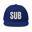 Hats One size / Royal INTO: SUB Embroidered Flat Bill Cap – Kink Hat for Submissives, Sluts & Service-Oriented Sweethearts LEATHERDADDY BATOR