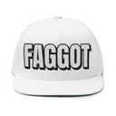 Hats One size / White INTO: F@GGOT Embroidered Flat Bill Cap – Bold Statement Hat for Queer Pride & Power LEATHERDADDY BATOR