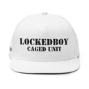 Hats One size / White LockedBoy Caged Unit Locktober Embroidered Flat Bill Snapback Cap for chastity LEATHERDADDY BATOR