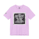 T-Shirt Heather Prism Lilac / S "ICE Supporters Do Not Belong in the Leather Community" Statement T-Shirt against fascism. ANTI-ICE. Abolish Ice. LEATHERDADDY BATOR