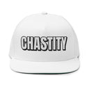 INTO: CHASTITY Embroidered Flat Bill Cap – Kink Hat for Caged Subs, Keyholder Dynamics & Erotic Denial Enthusiasts