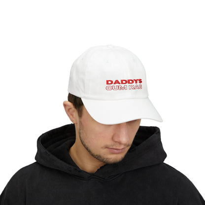 "Daddy's C*mRag" Embroidered Dad Cap (Red Text)