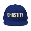 INTO: CHASTITY Embroidered Flat Bill Cap – Kink Hat for Caged Subs, Keyholder Dynamics & Erotic Denial Enthusiasts