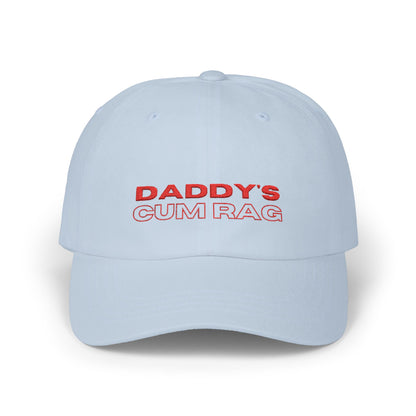 "Daddy's C*mRag" Embroidered Dad Cap (Red Text)