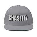 INTO: CHASTITY Embroidered Flat Bill Cap – Kink Hat for Caged Subs, Keyholder Dynamics & Erotic Denial Enthusiasts