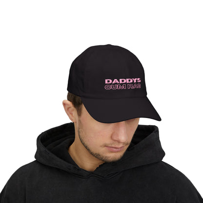 "Daddy's C*mRag" Embroidered Dad Cap (Pink Text)