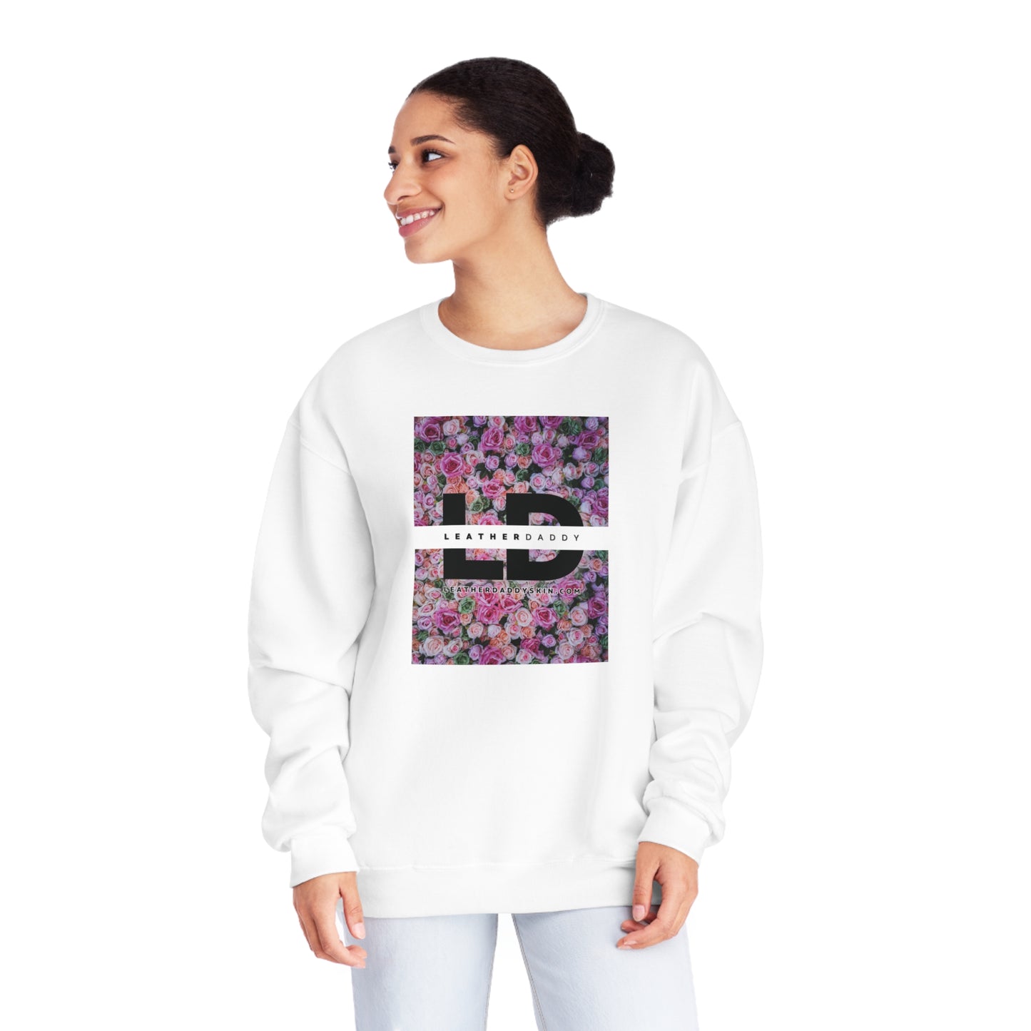 LeatherDaddy Floral Crewneck Sweatshirt - Pinks/Purples