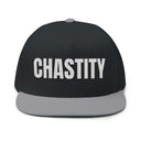 INTO: CHASTITY Embroidered Flat Bill Cap – Kink Hat for Caged Subs, Keyholder Dynamics & Erotic Denial Enthusiasts