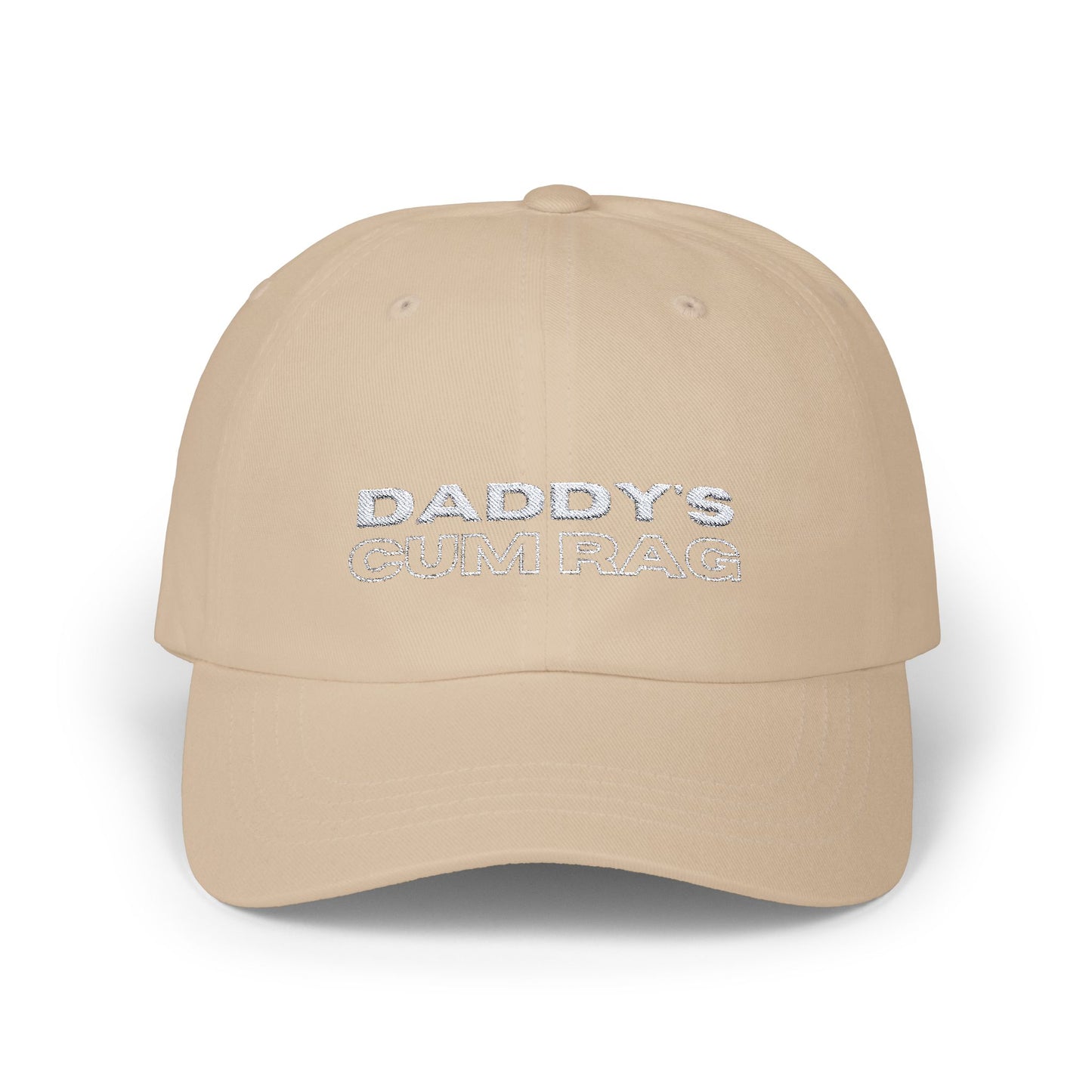 "Daddy's C*mRag" Embroidered Dad Cap (white text)