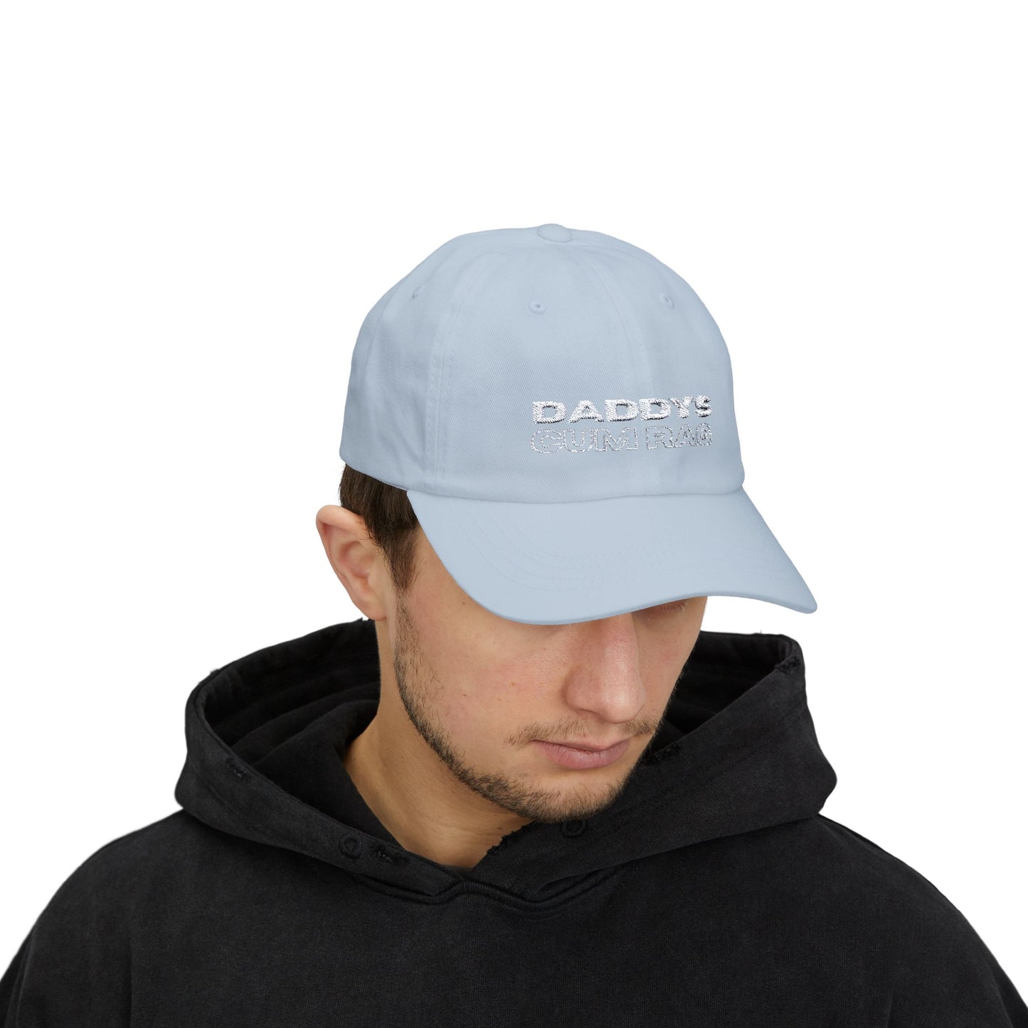 "Daddy's C*mRag" Embroidered Dad Cap (white text)