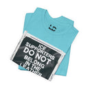 "ICE Supporters Do Not Belong in the Leather Community" Statement T-Shirt against fascism. ANTI-ICE. Abolish Ice.