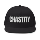INTO: CHASTITY Embroidered Flat Bill Cap – Kink Hat for Caged Subs, Keyholder Dynamics & Erotic Denial Enthusiasts