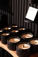 Candle LeatherDaddy Signature Candle — Hand-Poured Soy Wax with Crackling Wooden Wick (10oz & 16oz) LEATHERDADDY BATOR