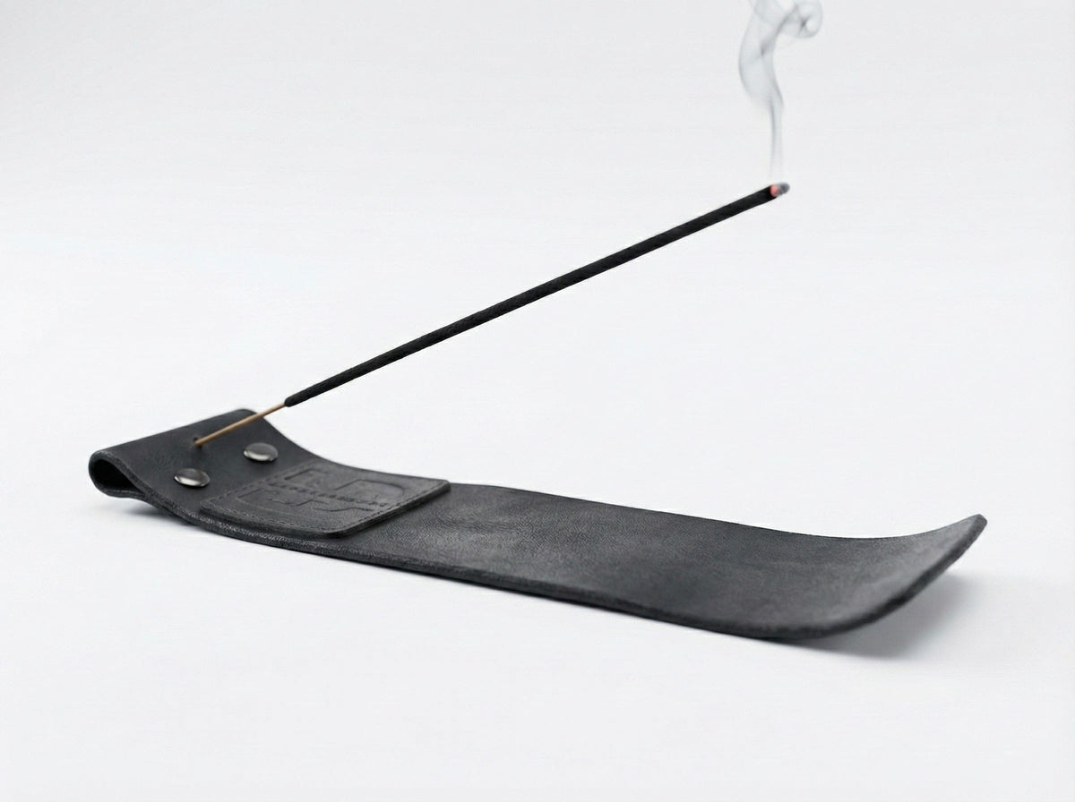 LeatherDaddy Incense - 20 Sticks & Handmade Leather Incense Holder 