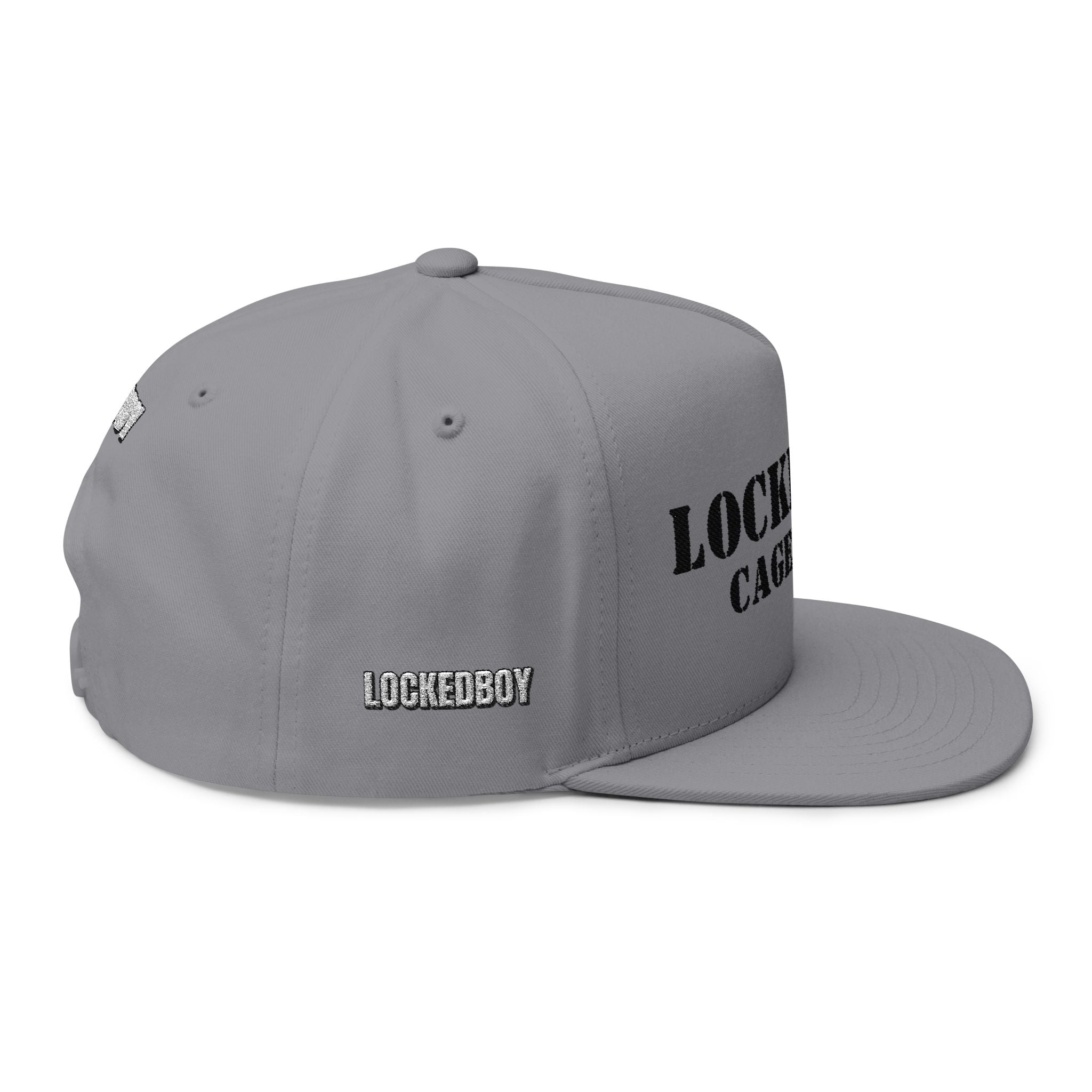 Hats LockedBoy Caged Unit Locktober Embroidered Flat Bill Snapback Cap for chastity LEATHERDADDY BATOR
