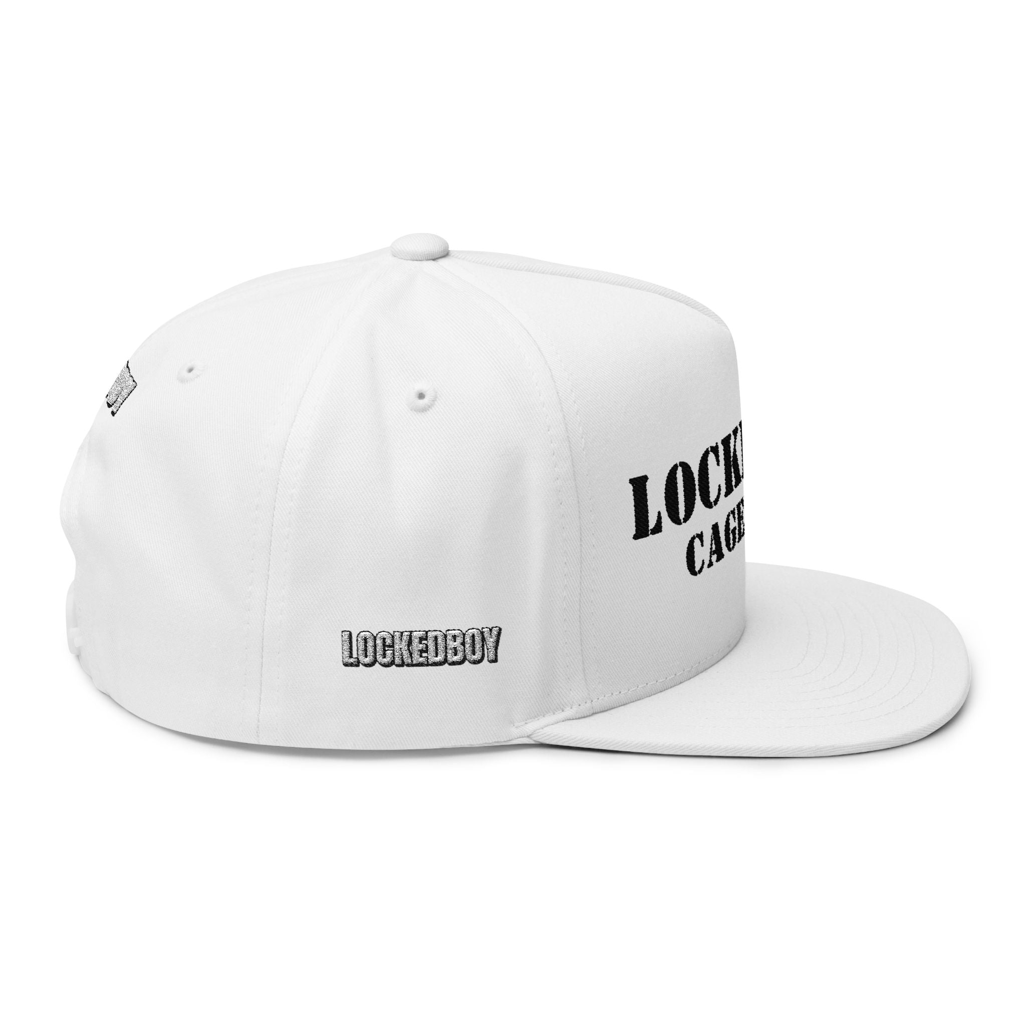 Hats LockedBoy Caged Unit Locktober Embroidered Flat Bill Snapback Cap for chastity LEATHERDADDY BATOR