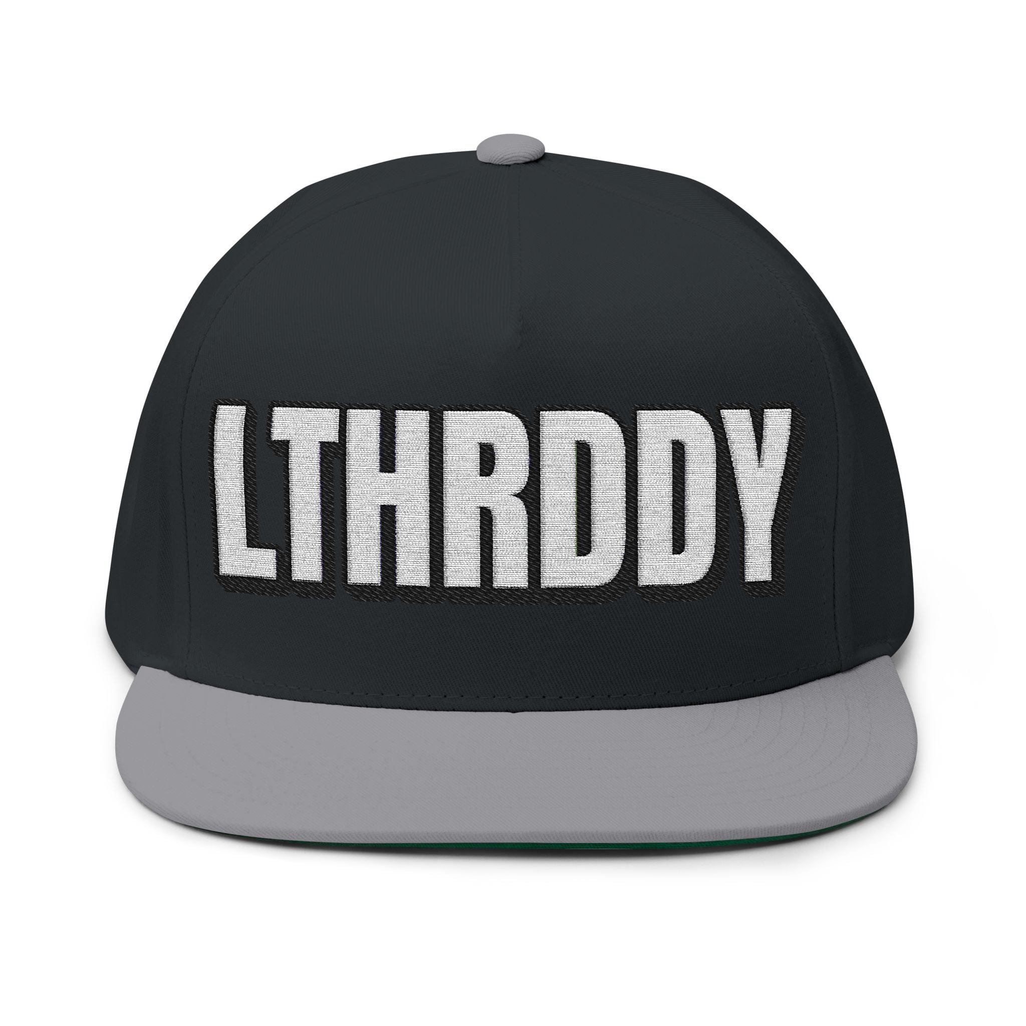 Hats One size / Black/Grey LTHRDDY Flat Bill Embroidered Cap LEATHERDADDY BATOR