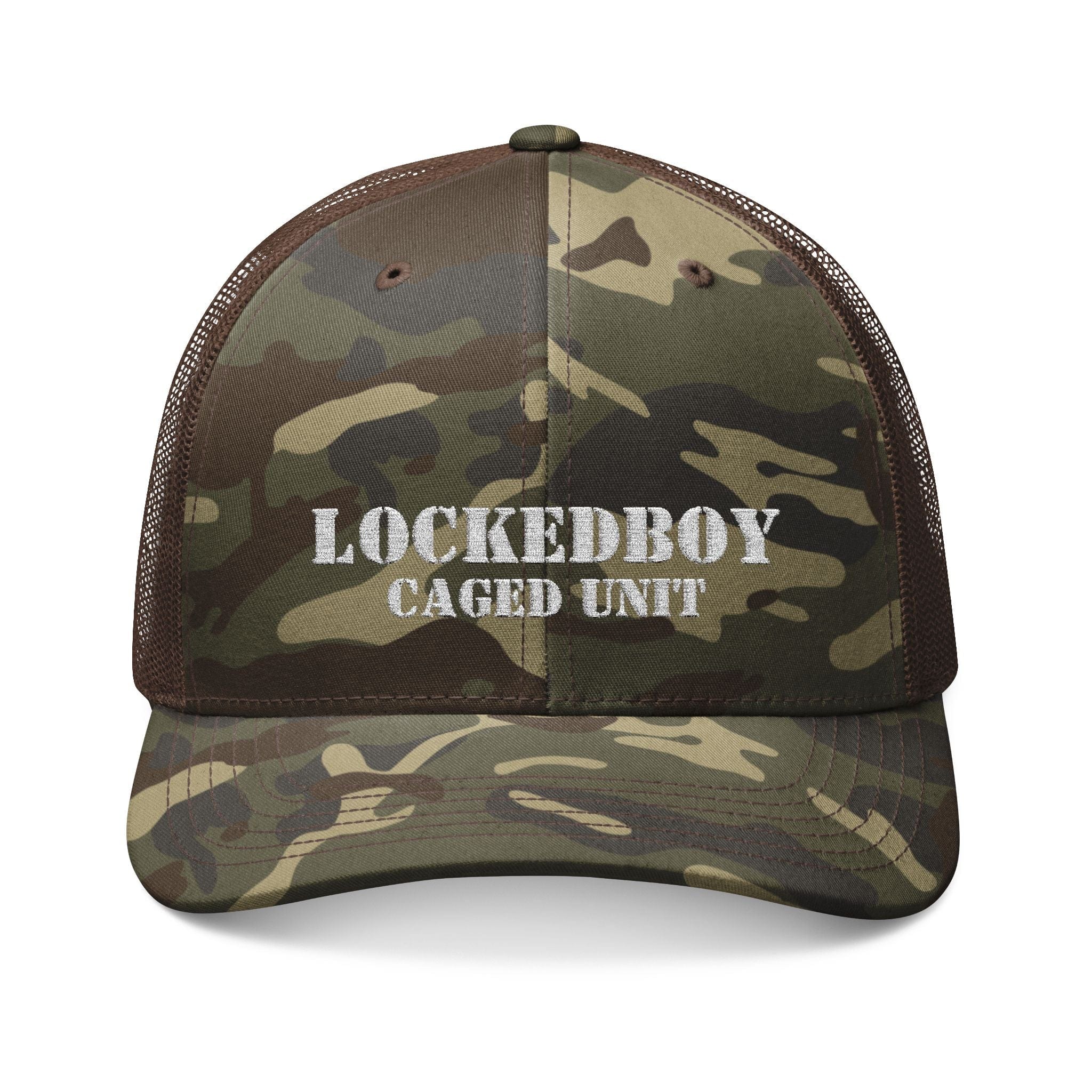 Hats One size / Camo Brown Locktober LockedBoy Caged Unit Camo Snapback Cap – Olive, Brown, and Black Camo Styles Embroidery | Outdoor Adventure Cap, Hunting Gear, Casual Wear, Gift for Dad. LEATHERDADDY BATOR