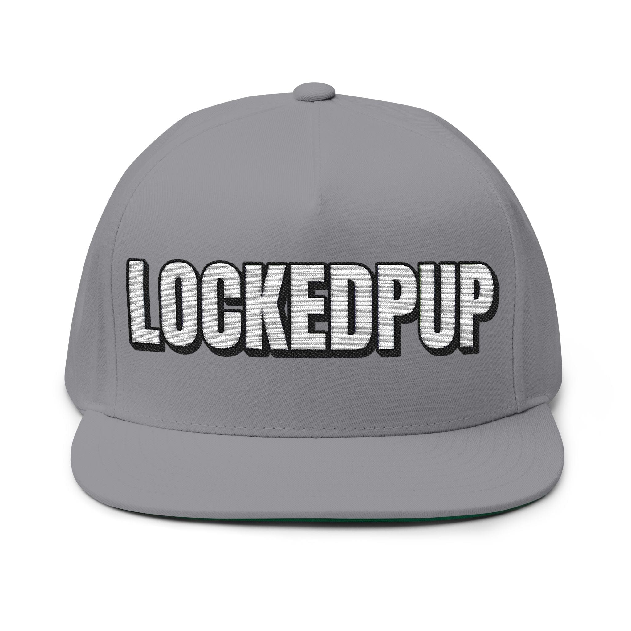 Hats One size / Grey INTO: LOCKEDPUP Embroidered Flat Bill Cap – Kink Hat for Chaste Pups, Obedient Subs & Playful Power Exchange LEATHERDADDY BATOR