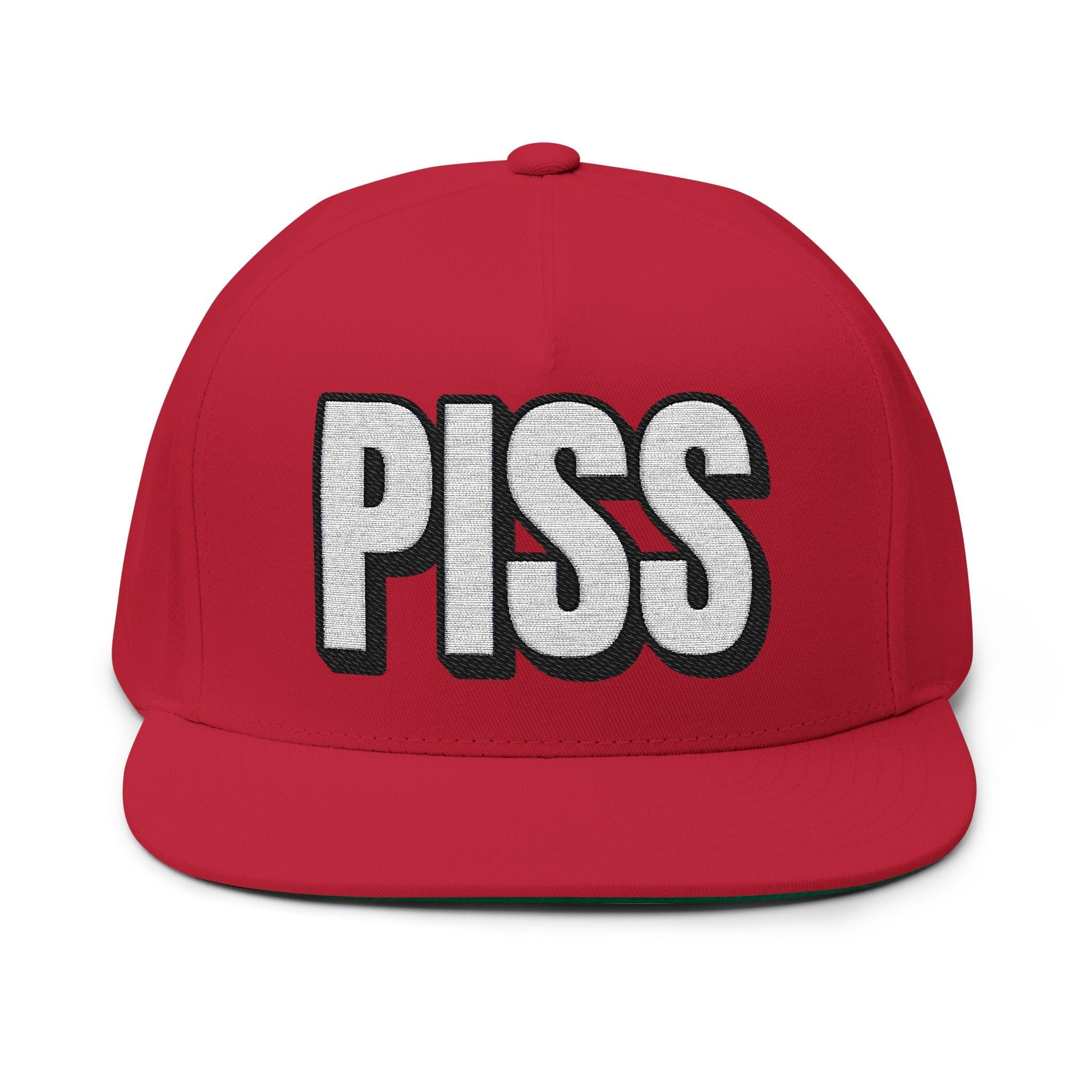 Hats One size / Red INTO: PISS Embroidered Flat Bill Cap – Kink Hat for Watersports Enthusiasts & Queer Fetish Pride LEATHERDADDY BATOR