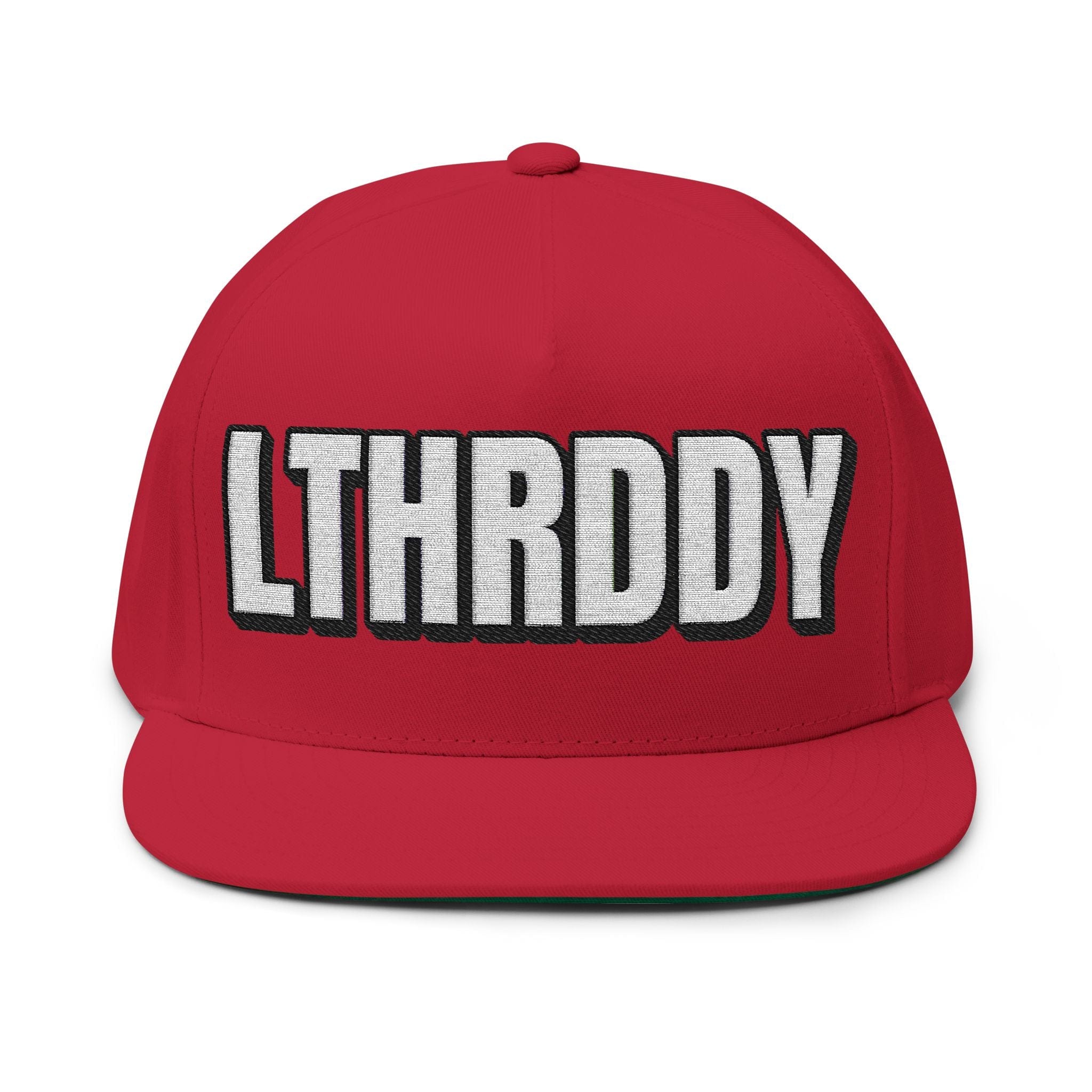 Hats One size / Red LTHRDDY Flat Bill Embroidered Cap LEATHERDADDY BATOR