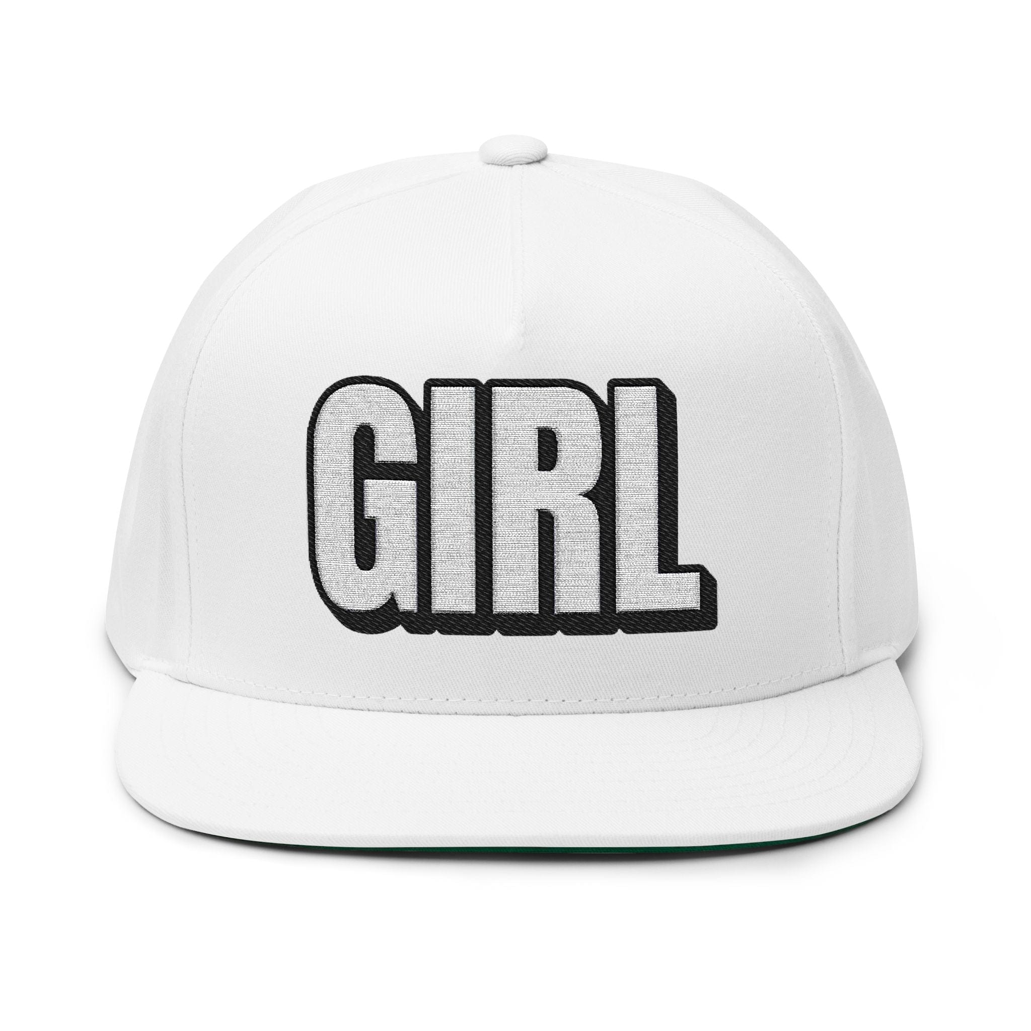 Hats One size / White INTO: GIRL Embroidered Flat Bill Cap – Kink Hat for Submissive Femmes, Leather Girls & Powerfully Playful Babes LEATHERDADDY BATOR