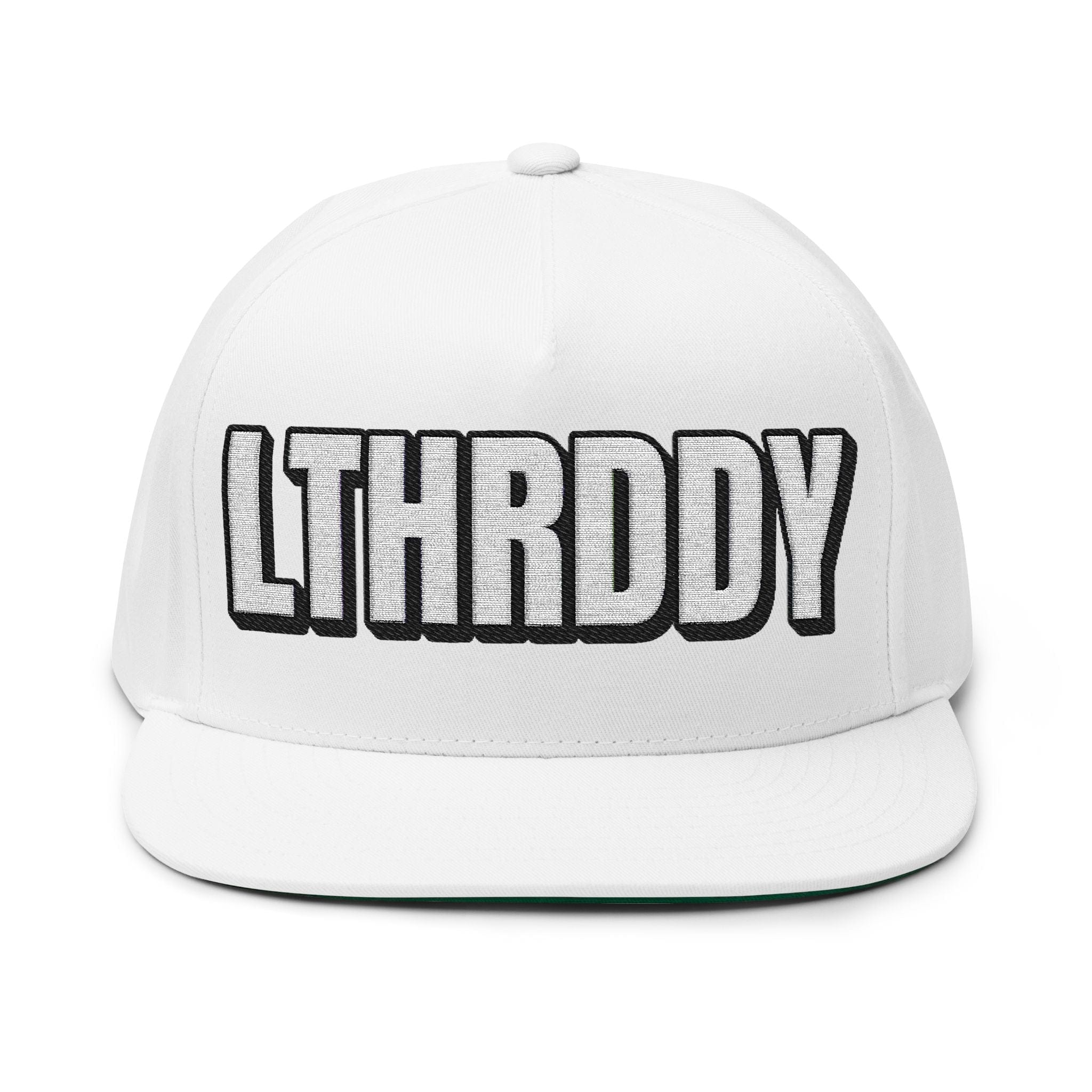Hats One size / White LTHRDDY Flat Bill Embroidered Cap LEATHERDADDY BATOR
