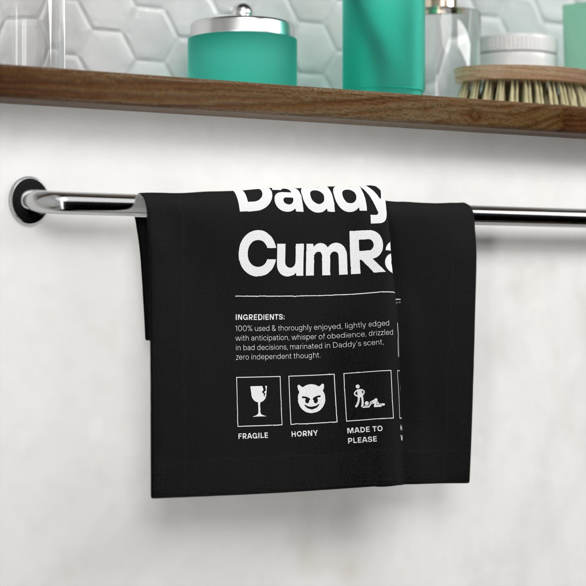 Home Decor 13" × 13" / White Daddy's C*mRag - NEW Design #2 LEATHERDADDY BATOR