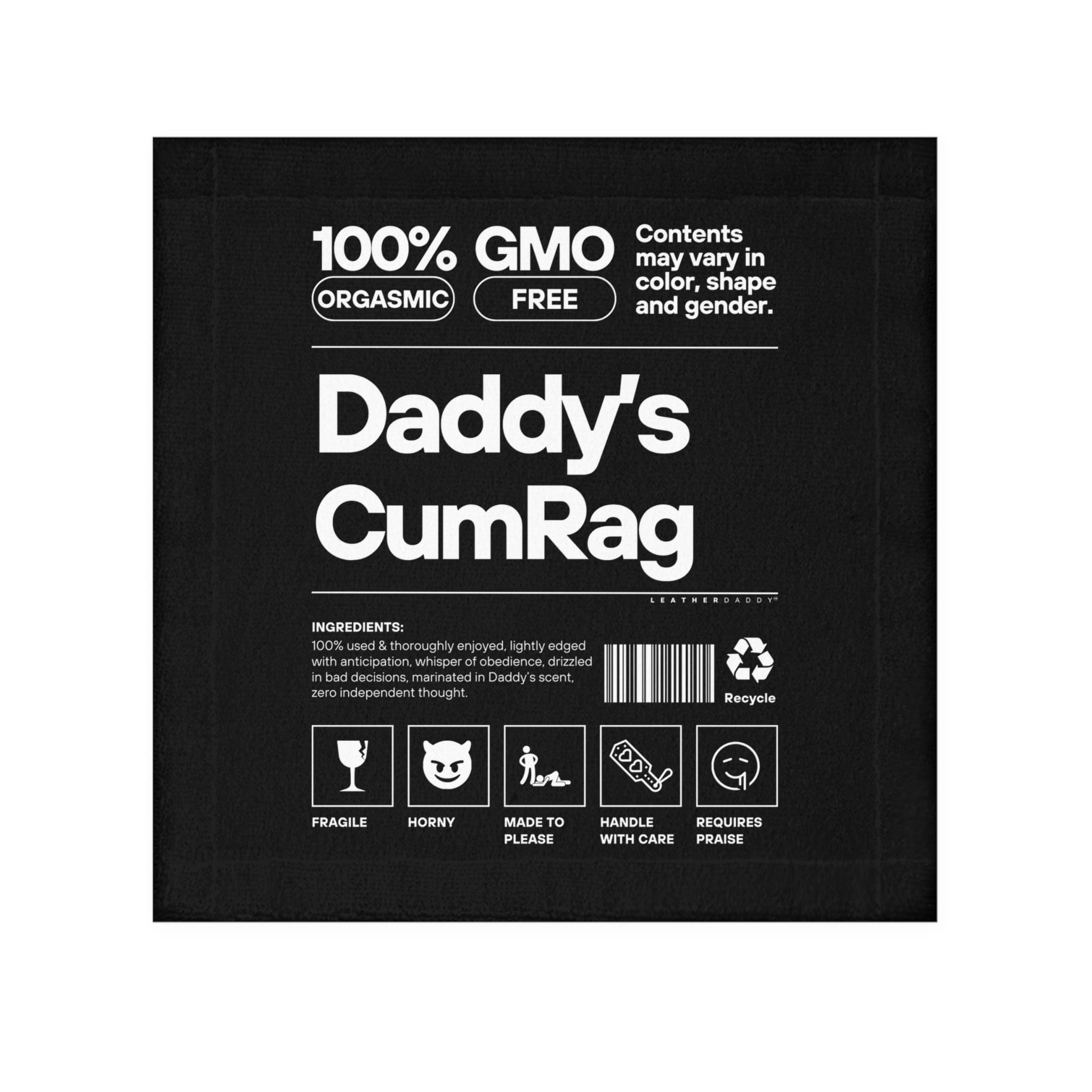 Home Decor 13" × 13" / White Daddy's C*mRag - NEW Design #2 LEATHERDADDY BATOR